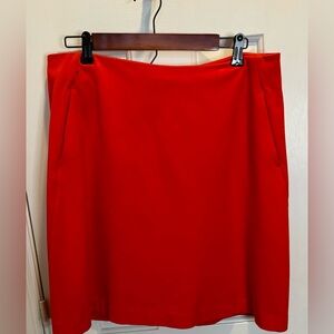 NWOT Cabi Bright red skirt aline/ full or straight size 10